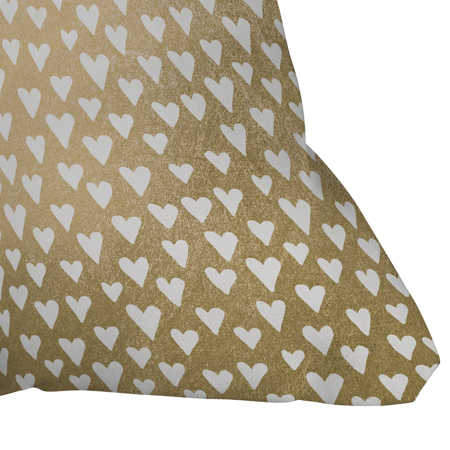 Elisabeth Fredriksson Little Hearts On Gold Throw Pillow