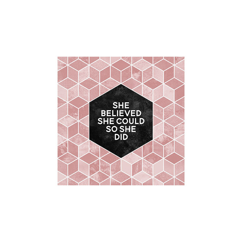 Elisabeth Fredriksson She Believed She Could Pink Art Print