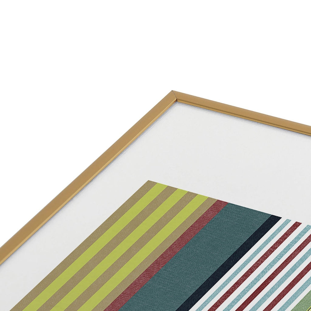 Marta Barragan Camarasa Colorful Stripe Delight Metal Framed Art Print