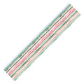 Ninola Design Botanic Retreat Watercolor Stripes Green Orange Red Table Runner