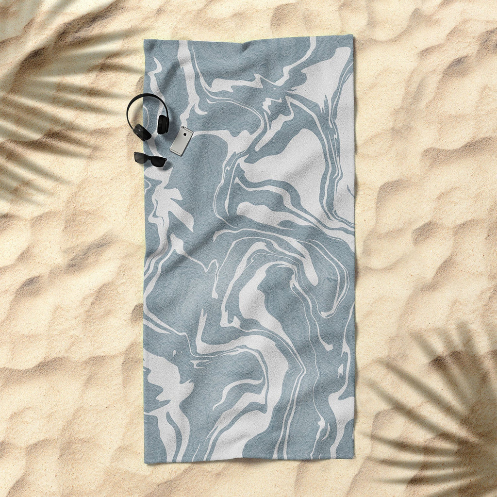 Emanuela Carratoni Abstract Liquid Texture Beach Towel