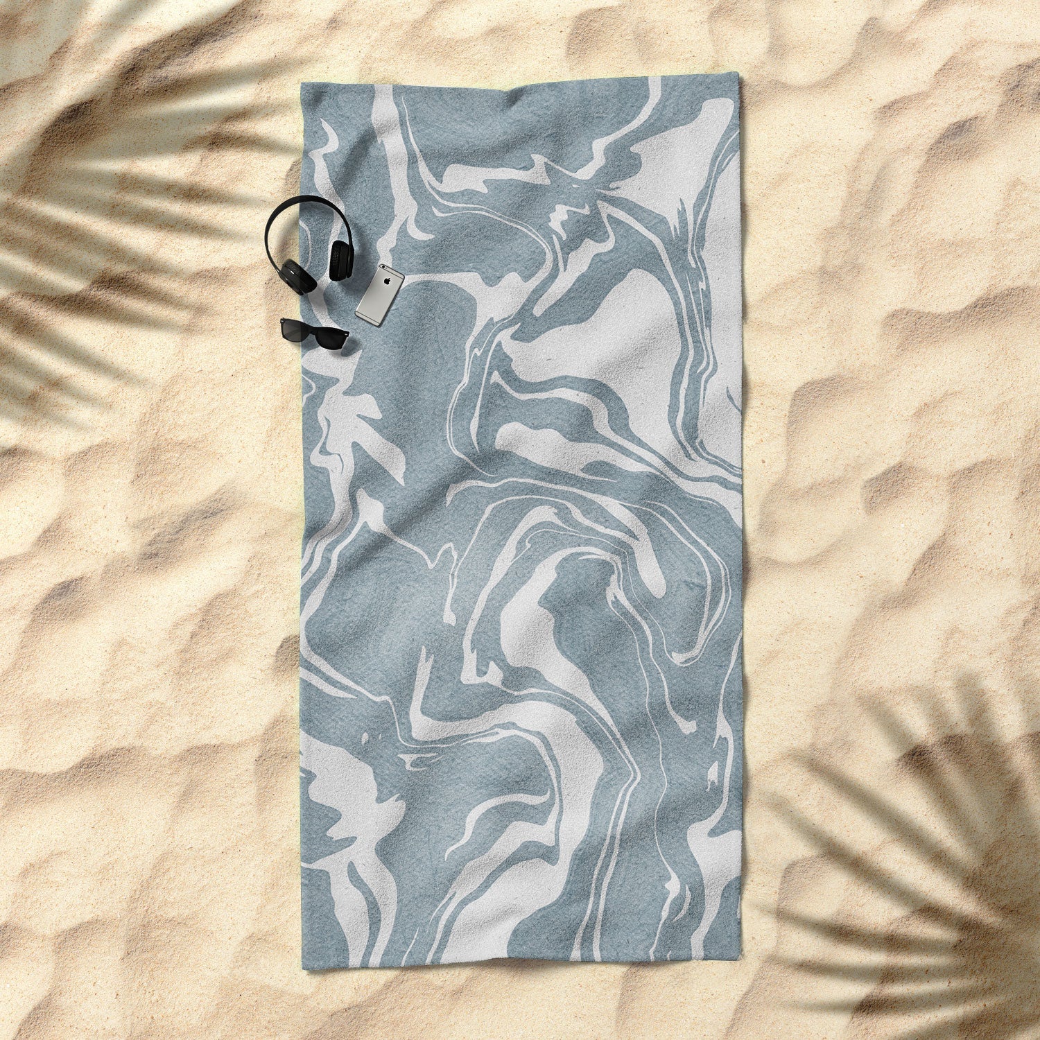 Emanuela Carratoni Abstract Liquid Texture Beach Towel