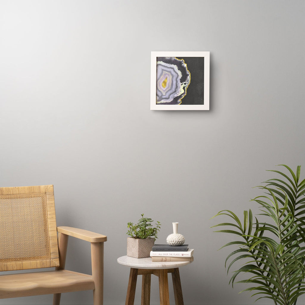 Emanuela Carratoni Black and Gold Agate Framed Wall Art