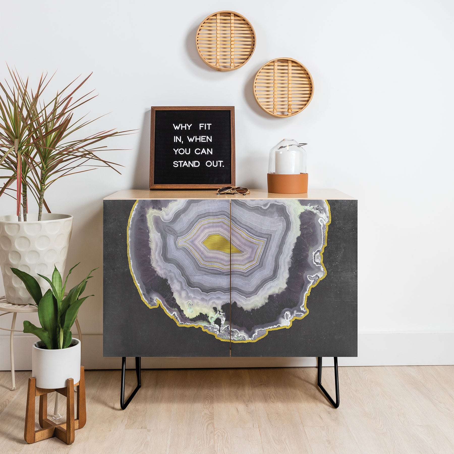 Emanuela Carratoni Black and Gold Agate Credenza