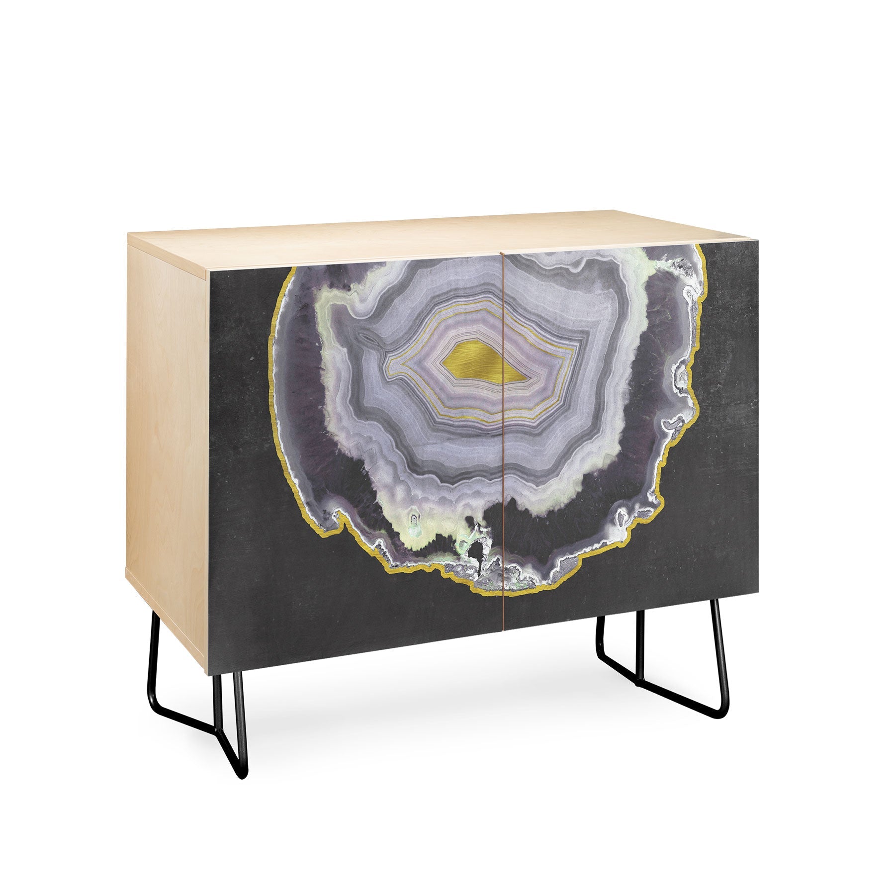 Emanuela Carratoni Black and Gold Agate Credenza