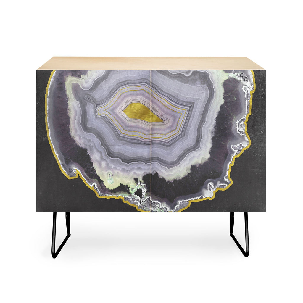 Emanuela Carratoni Black and Gold Agate Credenza