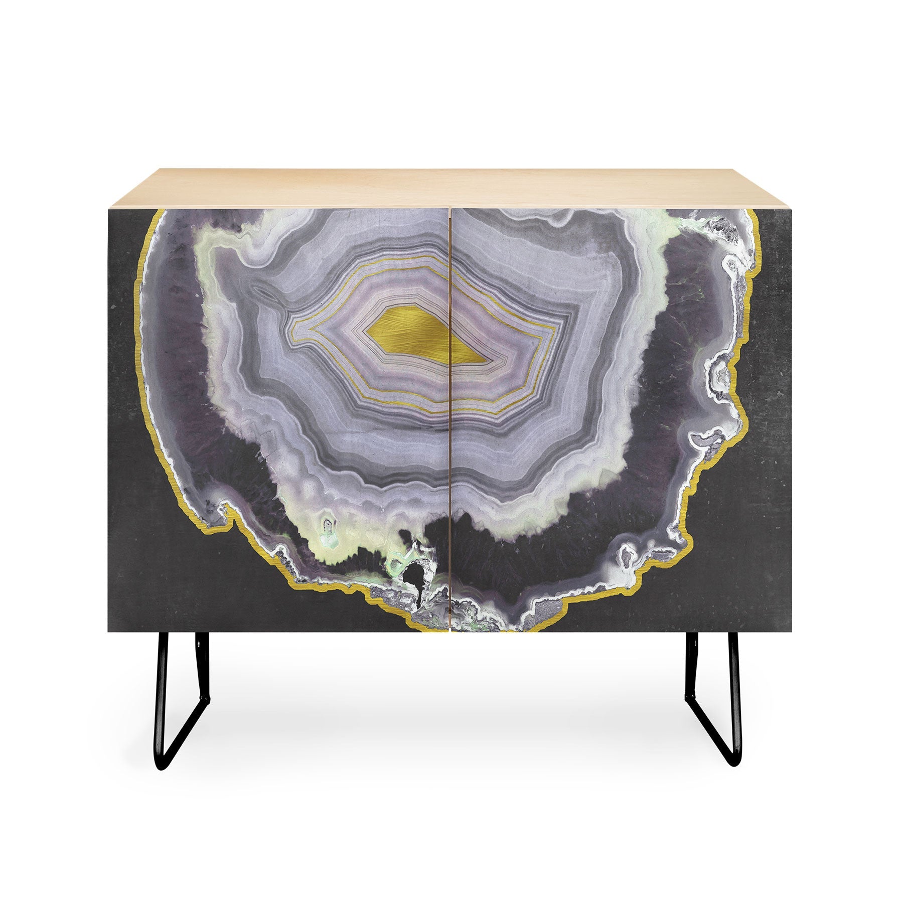 Emanuela Carratoni Black and Gold Agate Credenza