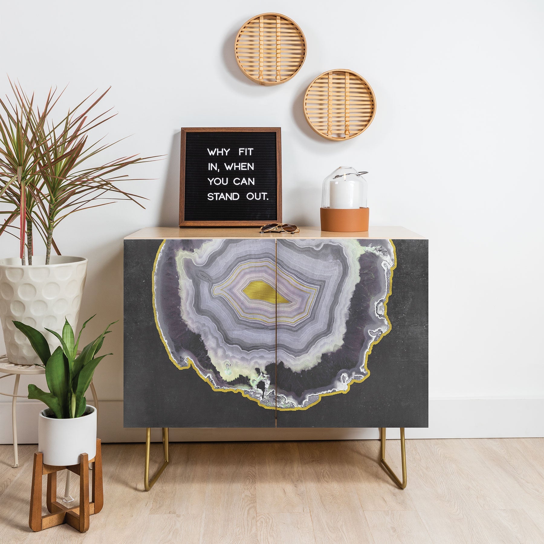 Emanuela Carratoni Black and Gold Agate Credenza