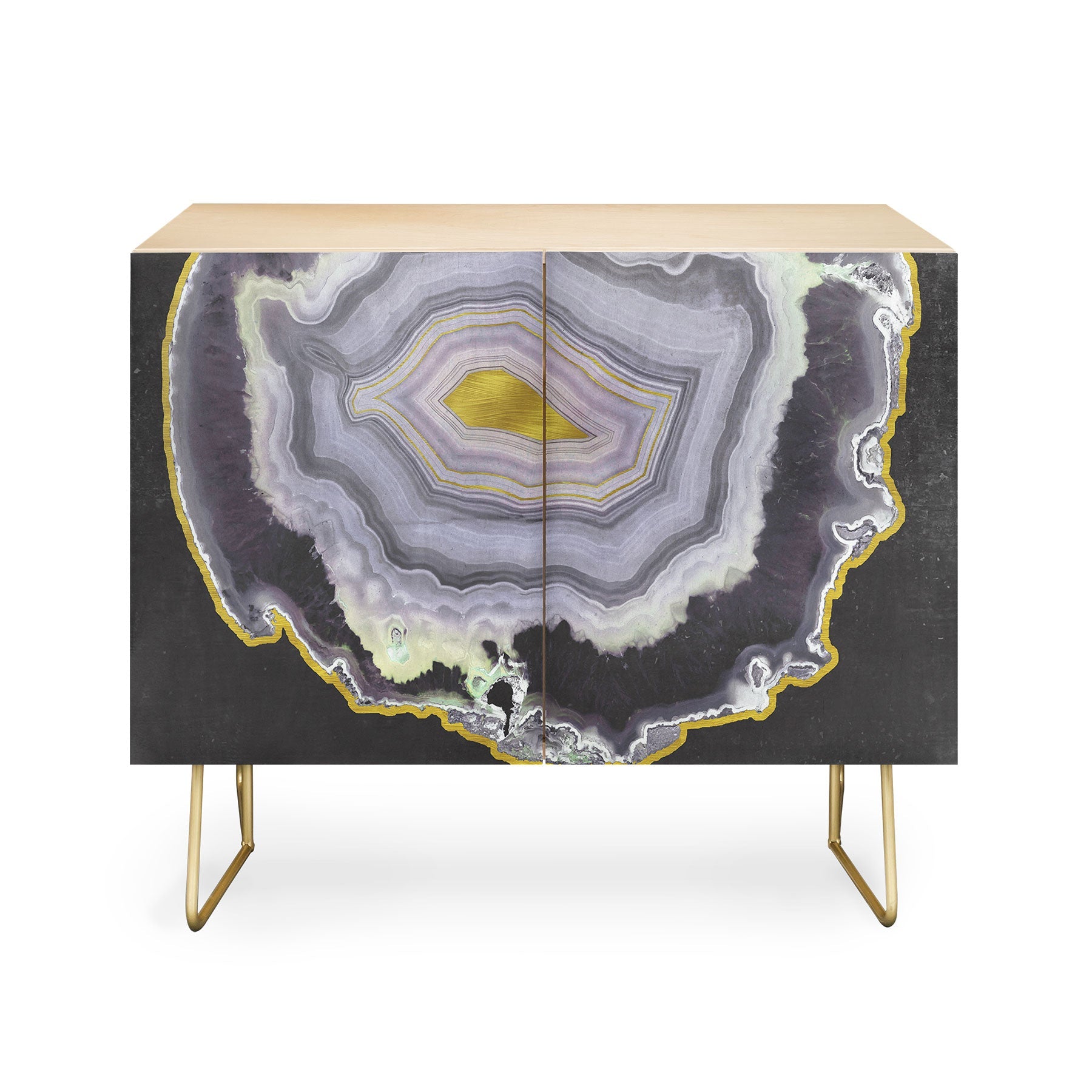 Emanuela Carratoni Black and Gold Agate Credenza