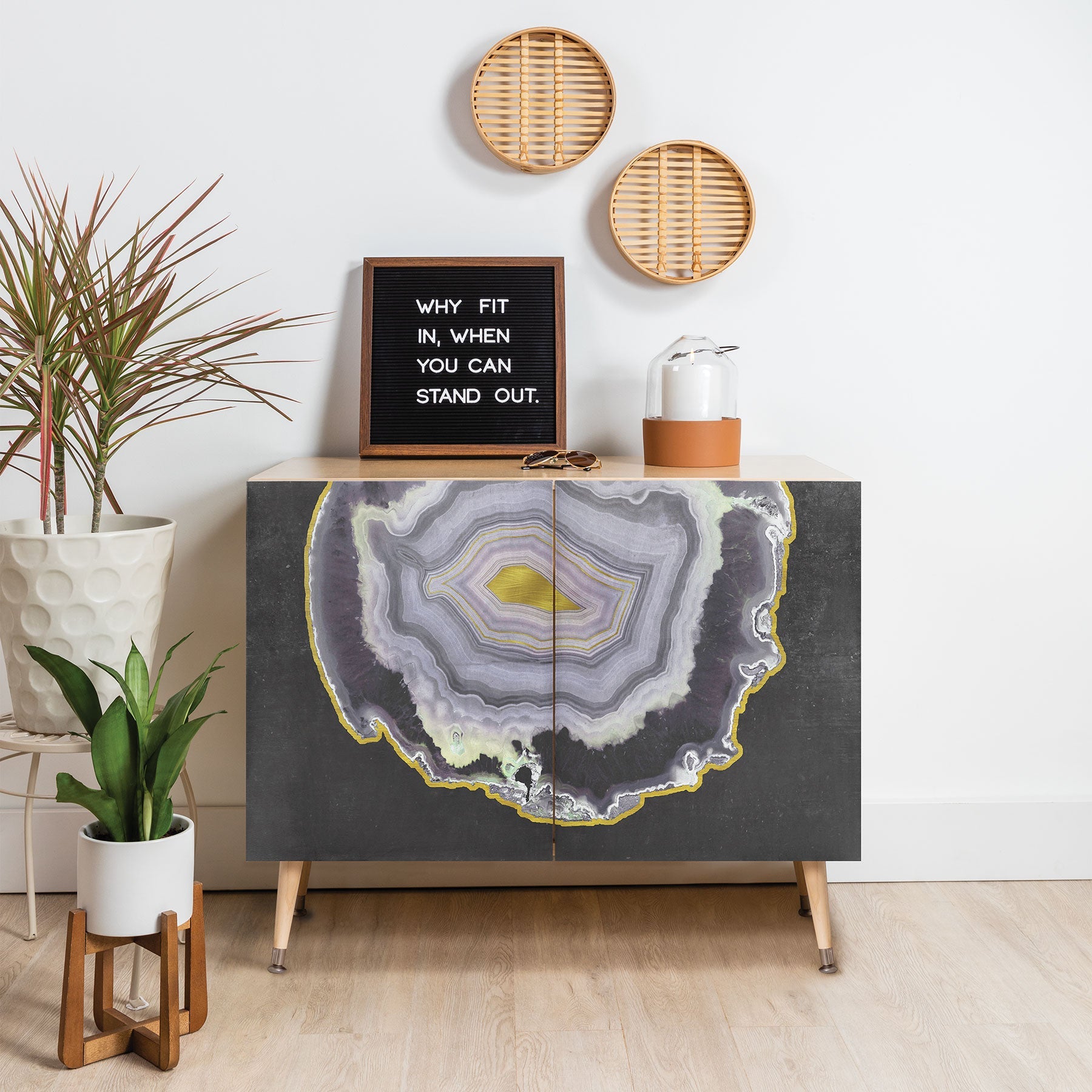 Emanuela Carratoni Black and Gold Agate Credenza