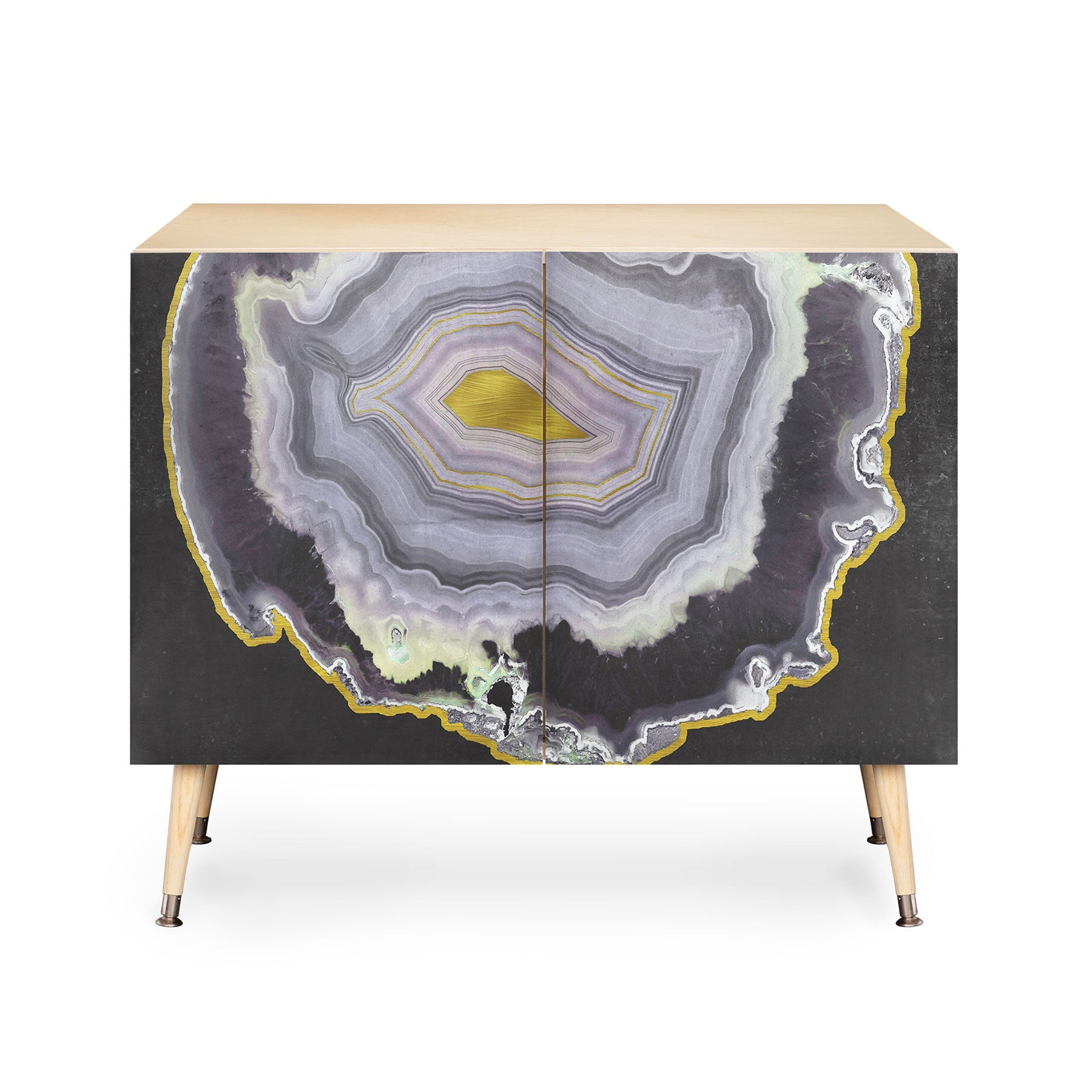 Emanuela Carratoni Black and Gold Agate Credenza