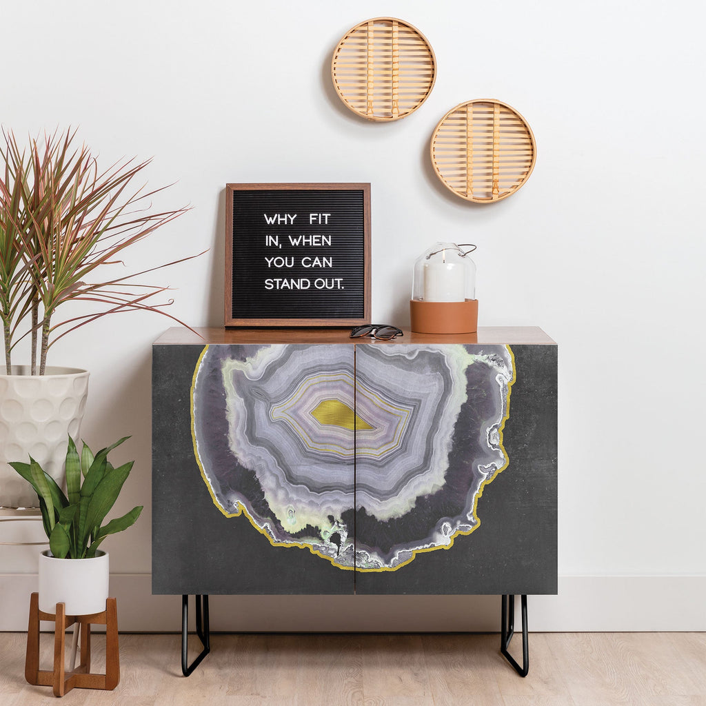 Emanuela Carratoni Black and Gold Agate Credenza