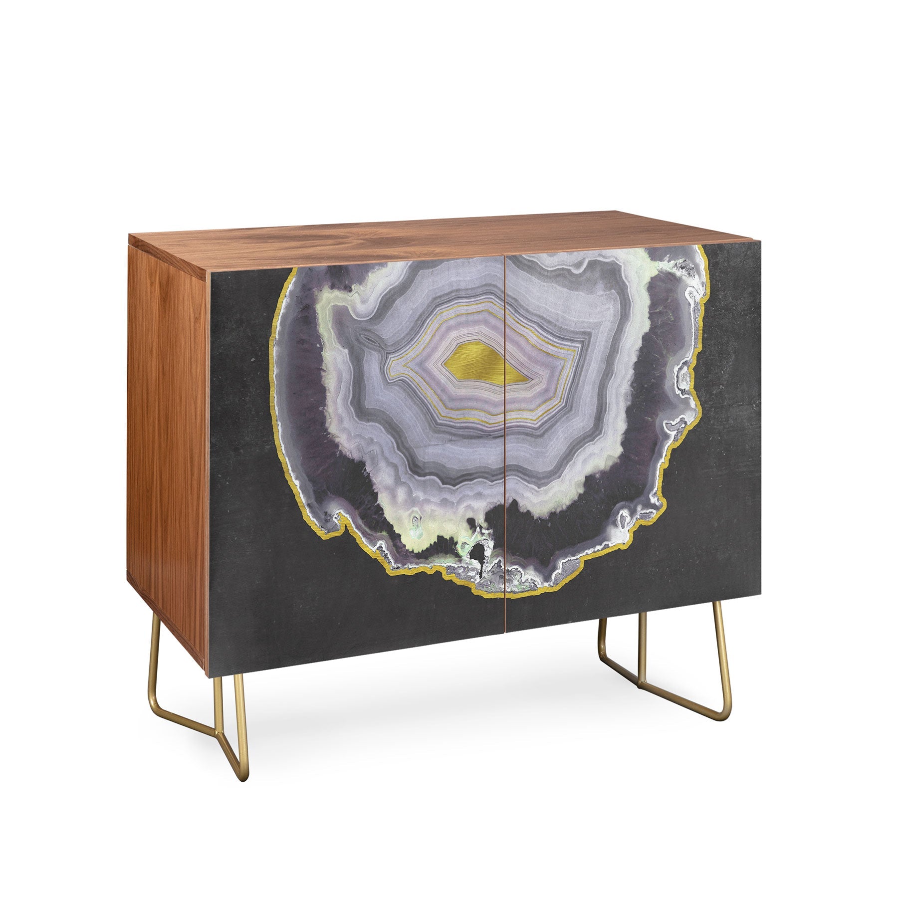 Emanuela Carratoni Black and Gold Agate Credenza