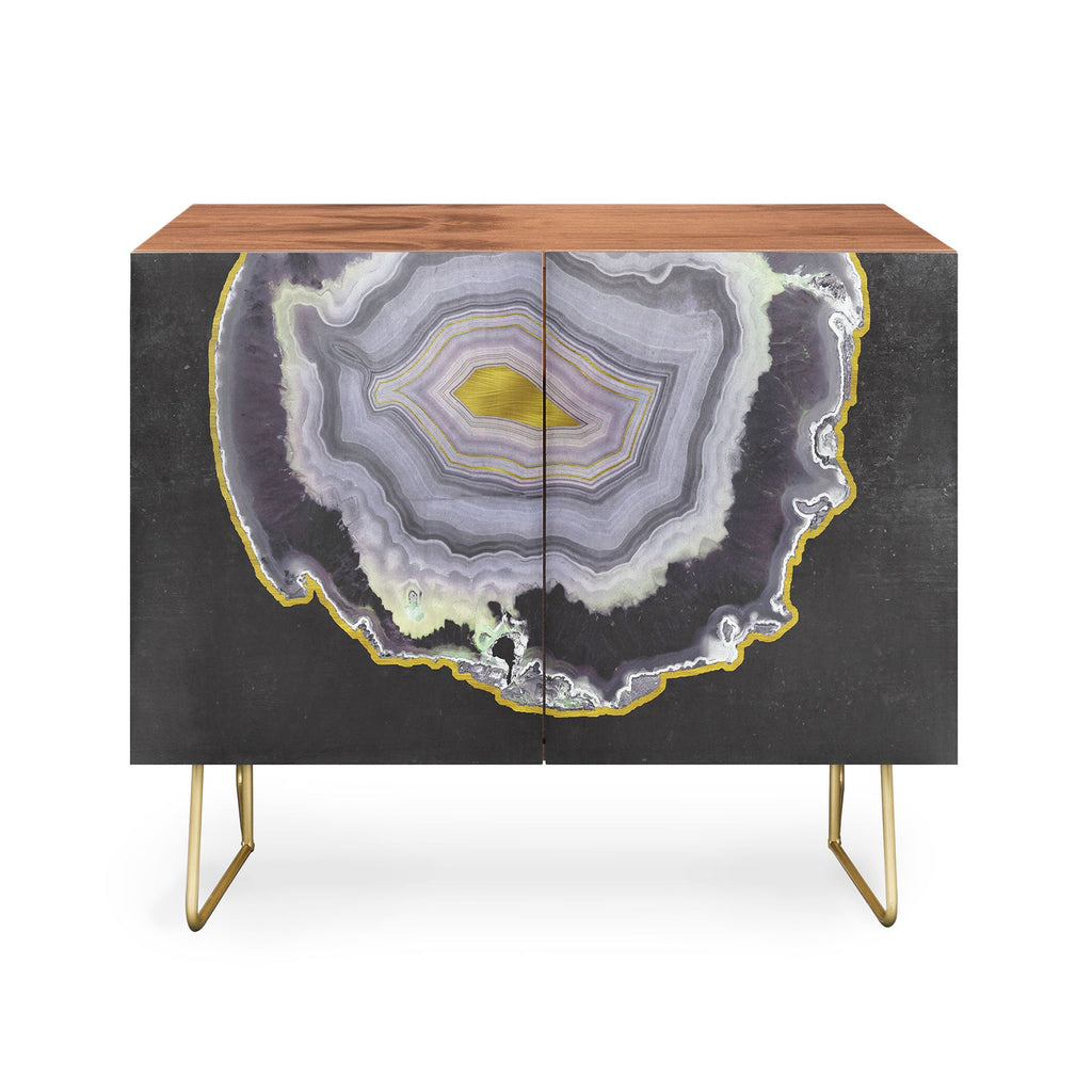 Emanuela Carratoni Black and Gold Agate Credenza
