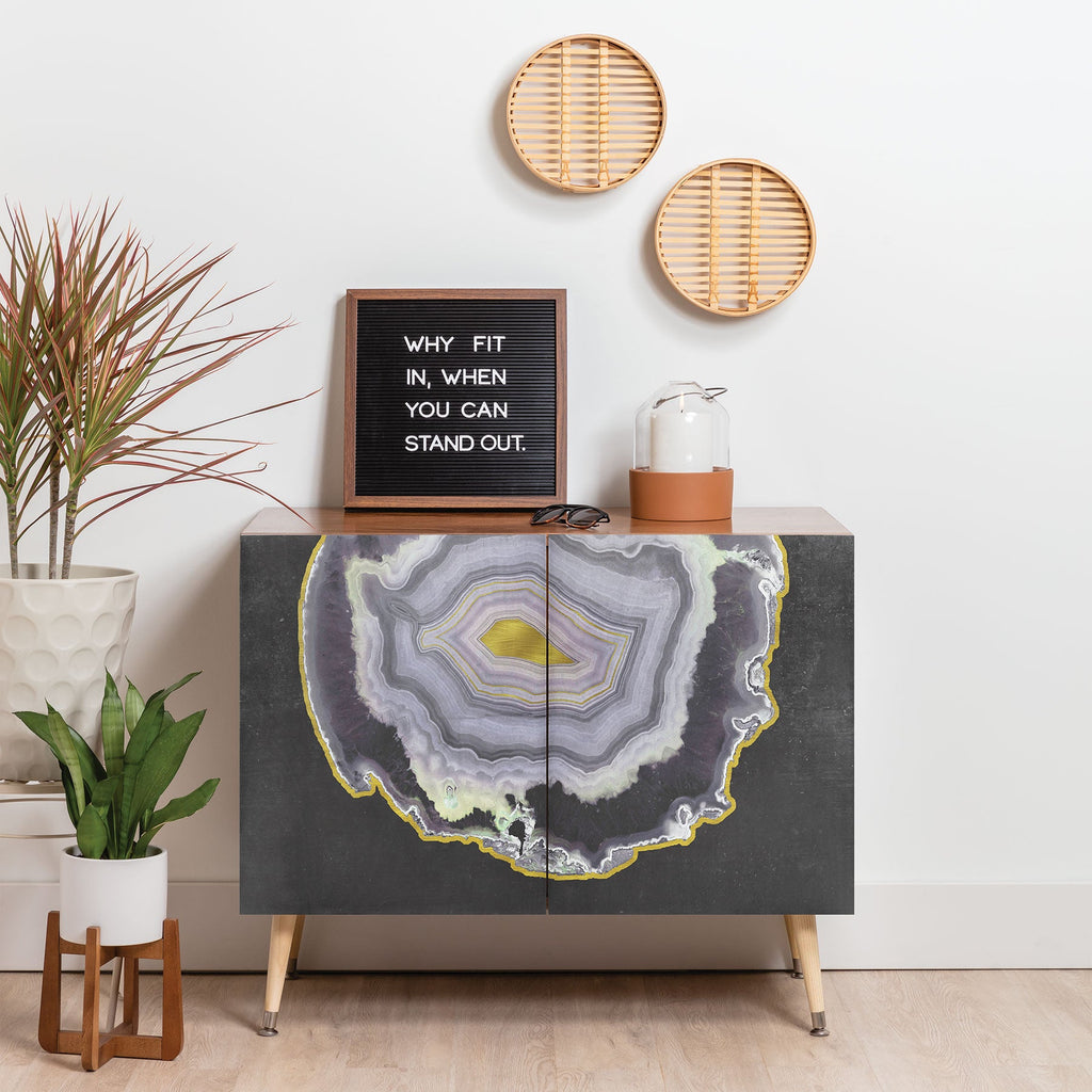 Emanuela Carratoni Black and Gold Agate Credenza