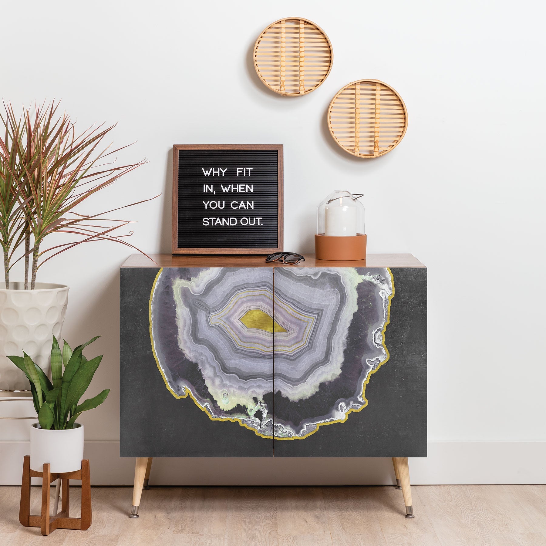 Emanuela Carratoni Black and Gold Agate Credenza