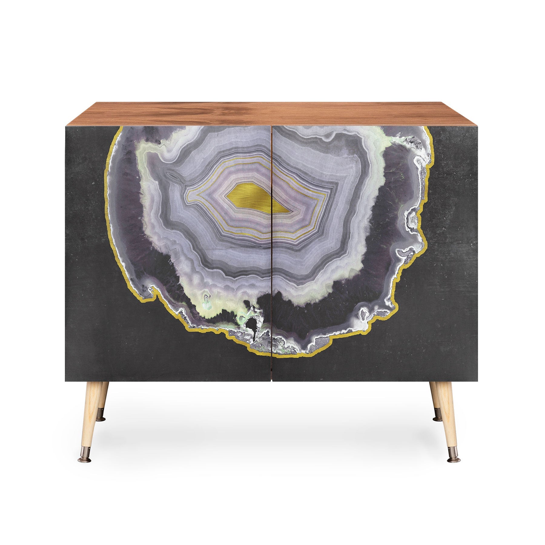 Emanuela Carratoni Black and Gold Agate Credenza