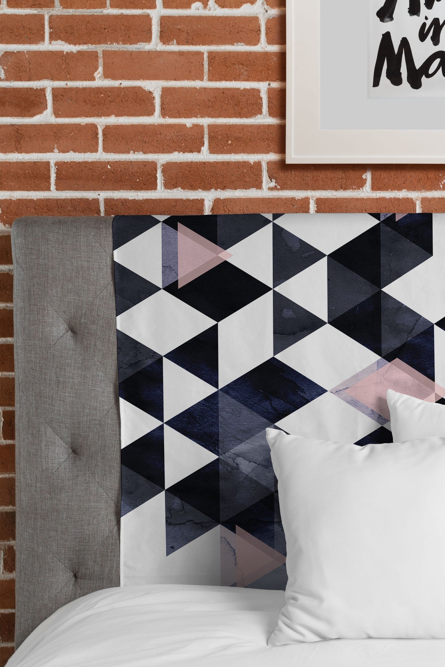 Emanuela Carratoni Blue Geometry Tapestry