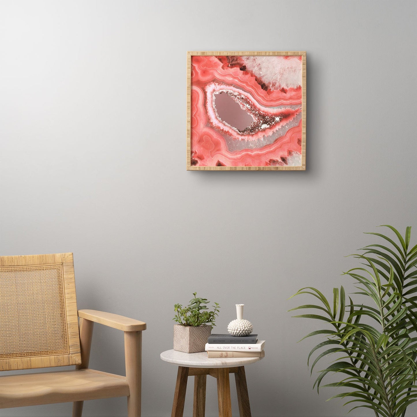 Emanuela Carratoni Coral Agate Framed Wall Art