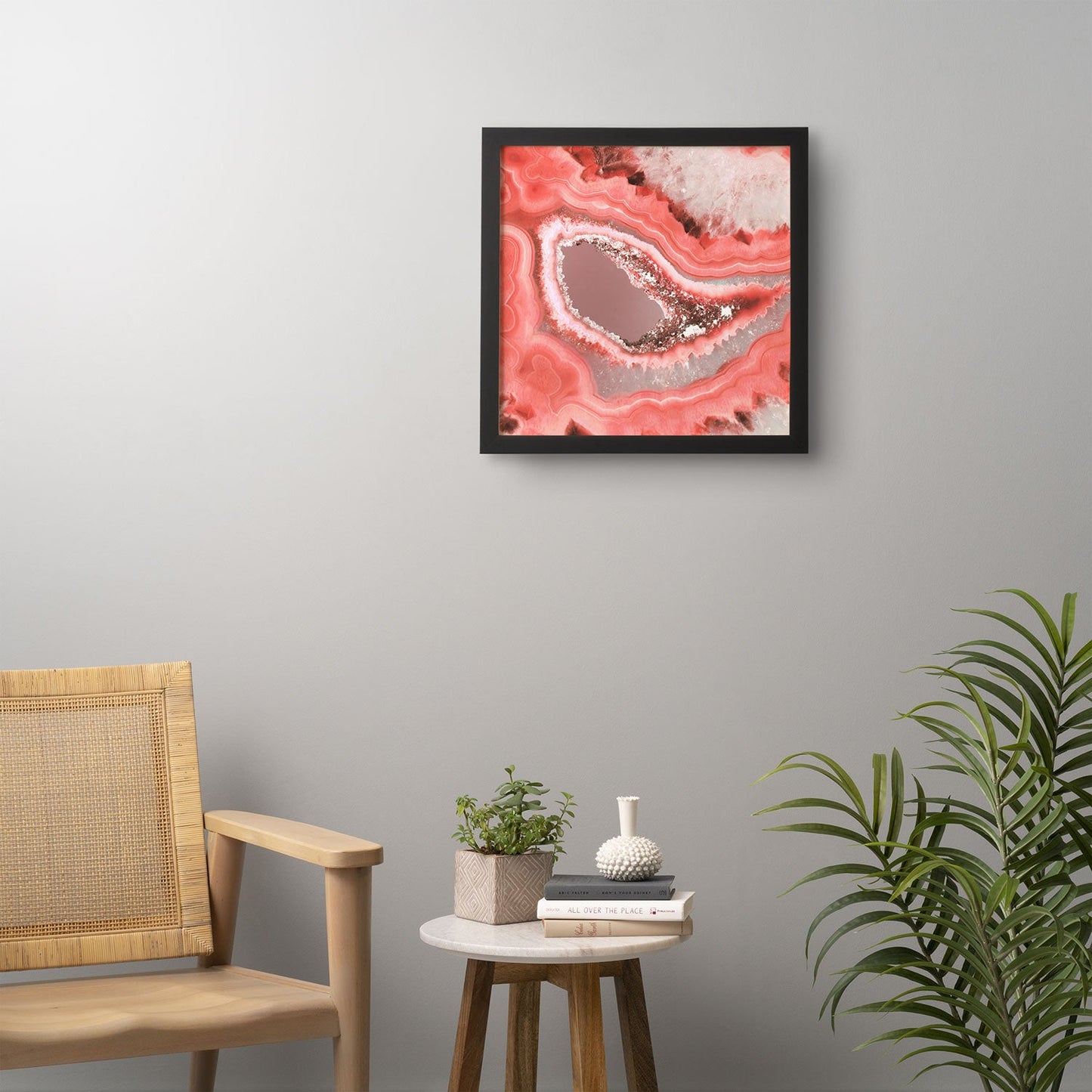 Emanuela Carratoni Coral Agate Framed Wall Art