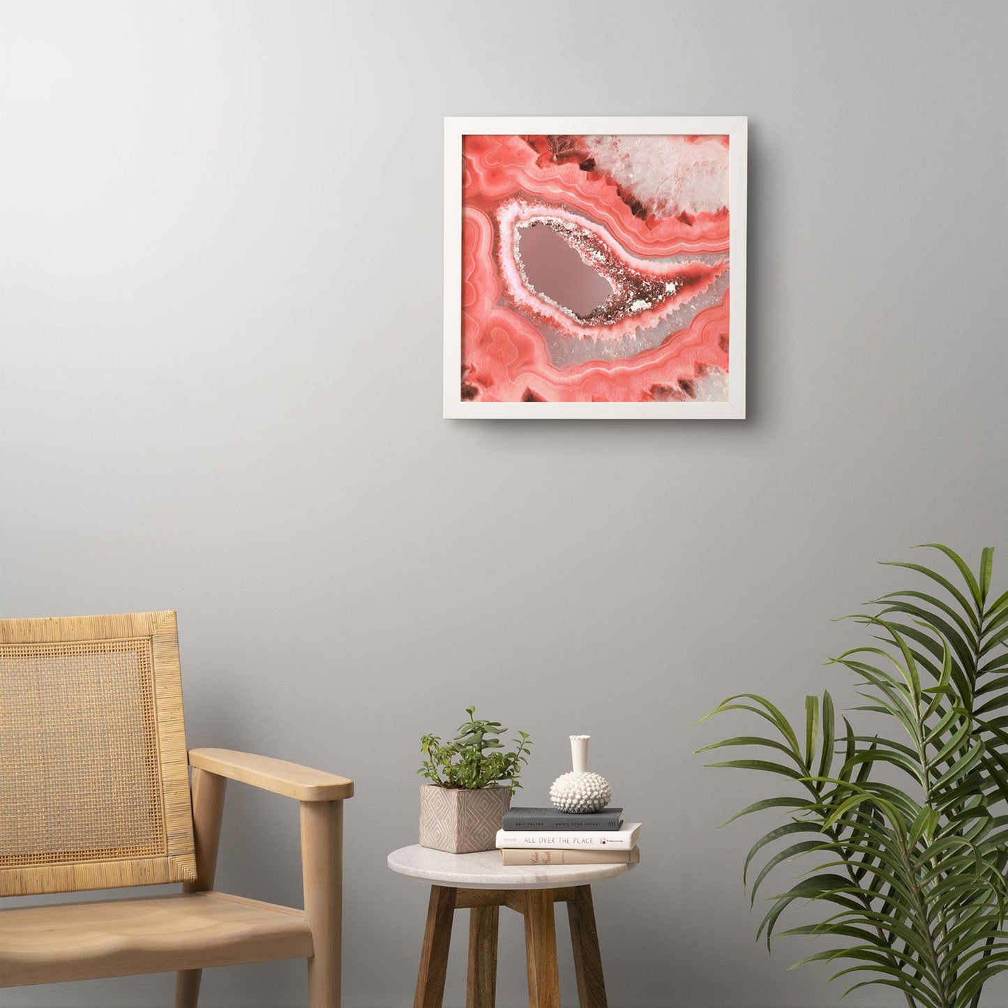 Emanuela Carratoni Coral Agate Framed Wall Art