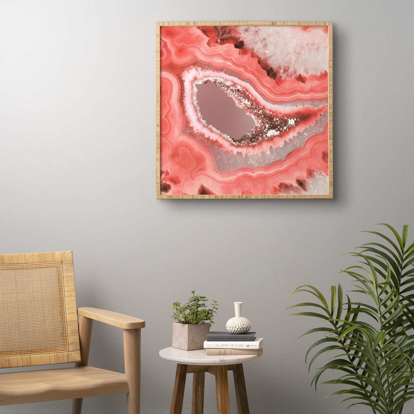 Emanuela Carratoni Coral Agate Framed Wall Art