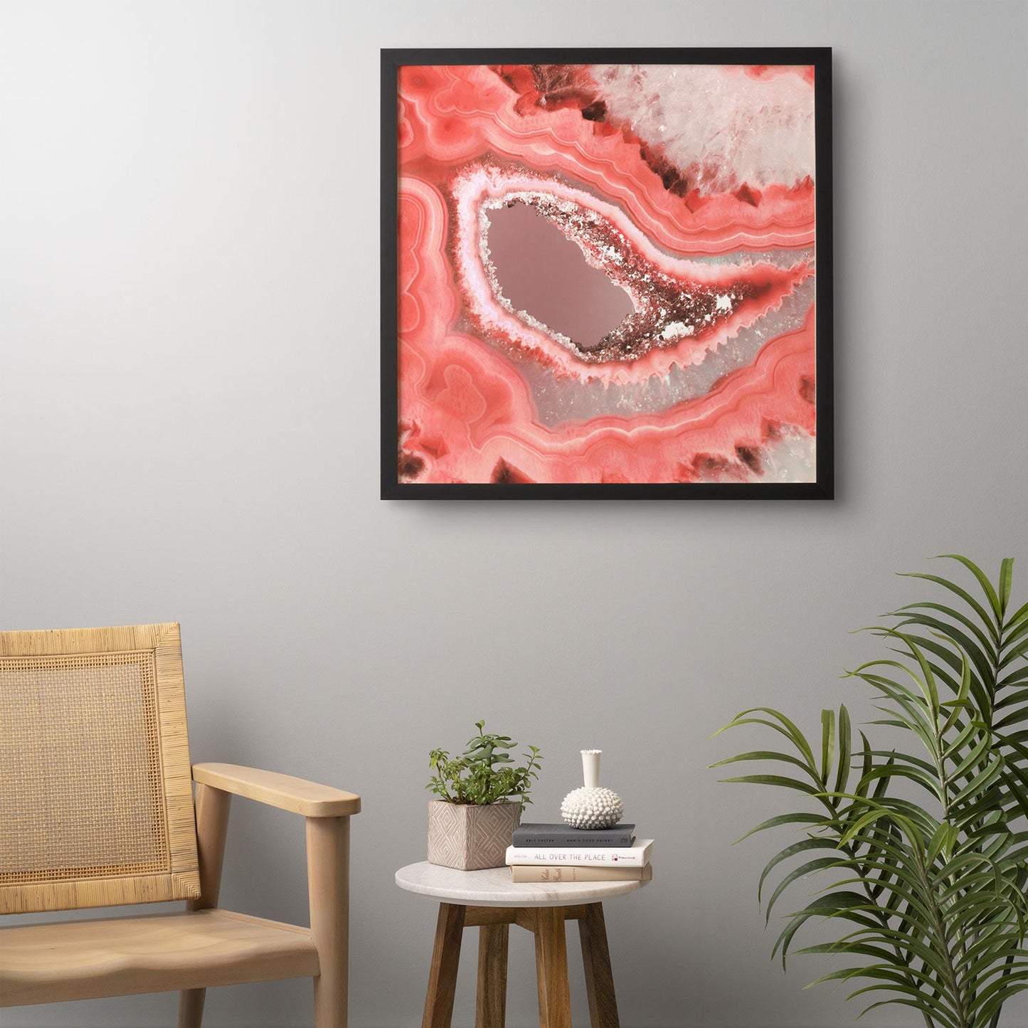 Emanuela Carratoni Coral Agate Framed Wall Art