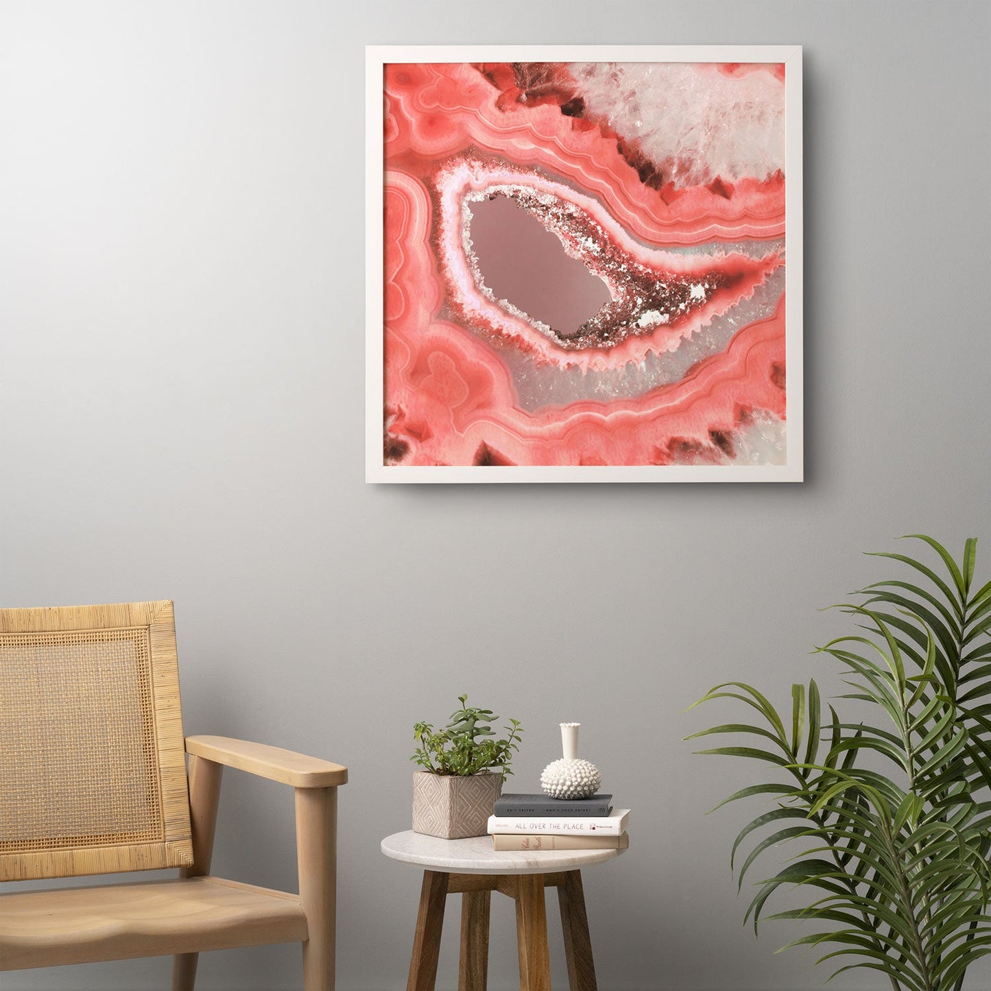 Emanuela Carratoni Coral Agate Framed Wall Art