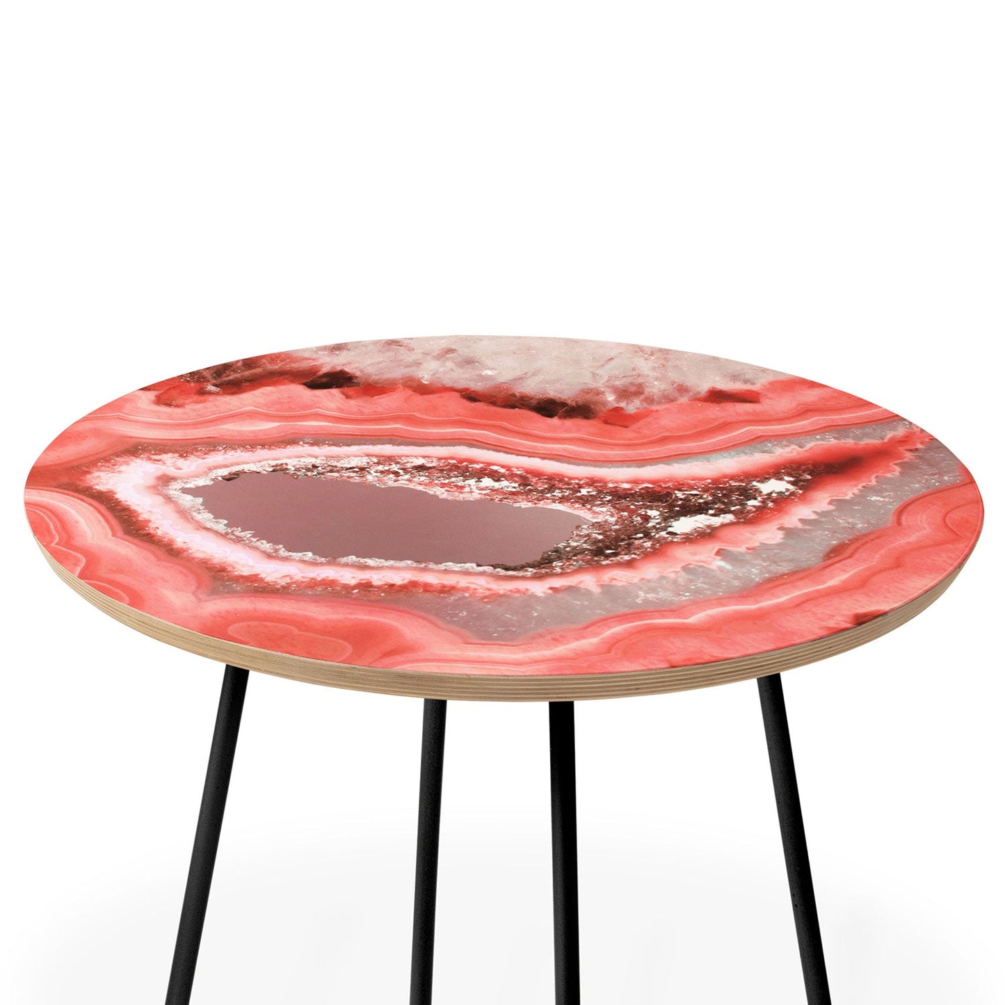 Emanuela Carratoni Coral Agate Round Side Table