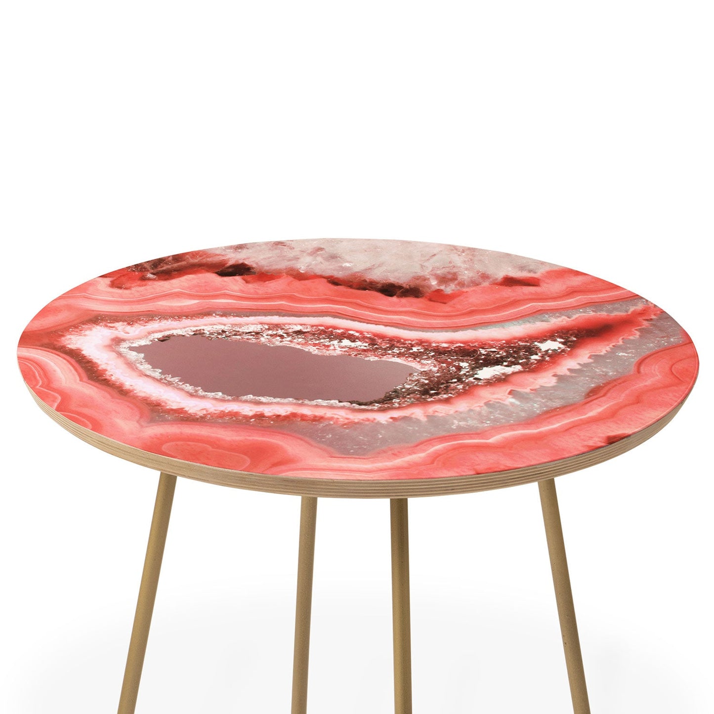 Emanuela Carratoni Coral Agate Round Side Table