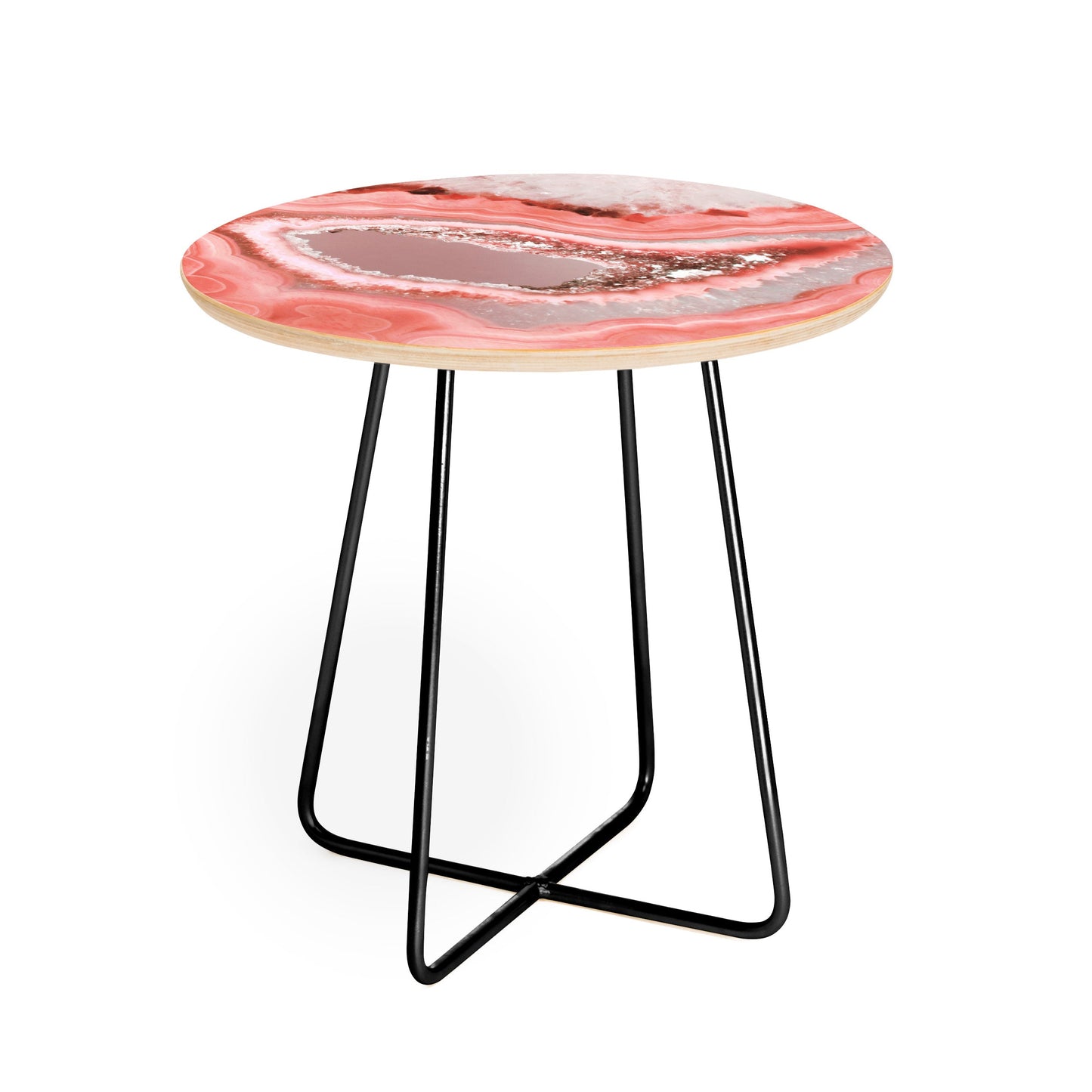Emanuela Carratoni Coral Agate Round Side Table