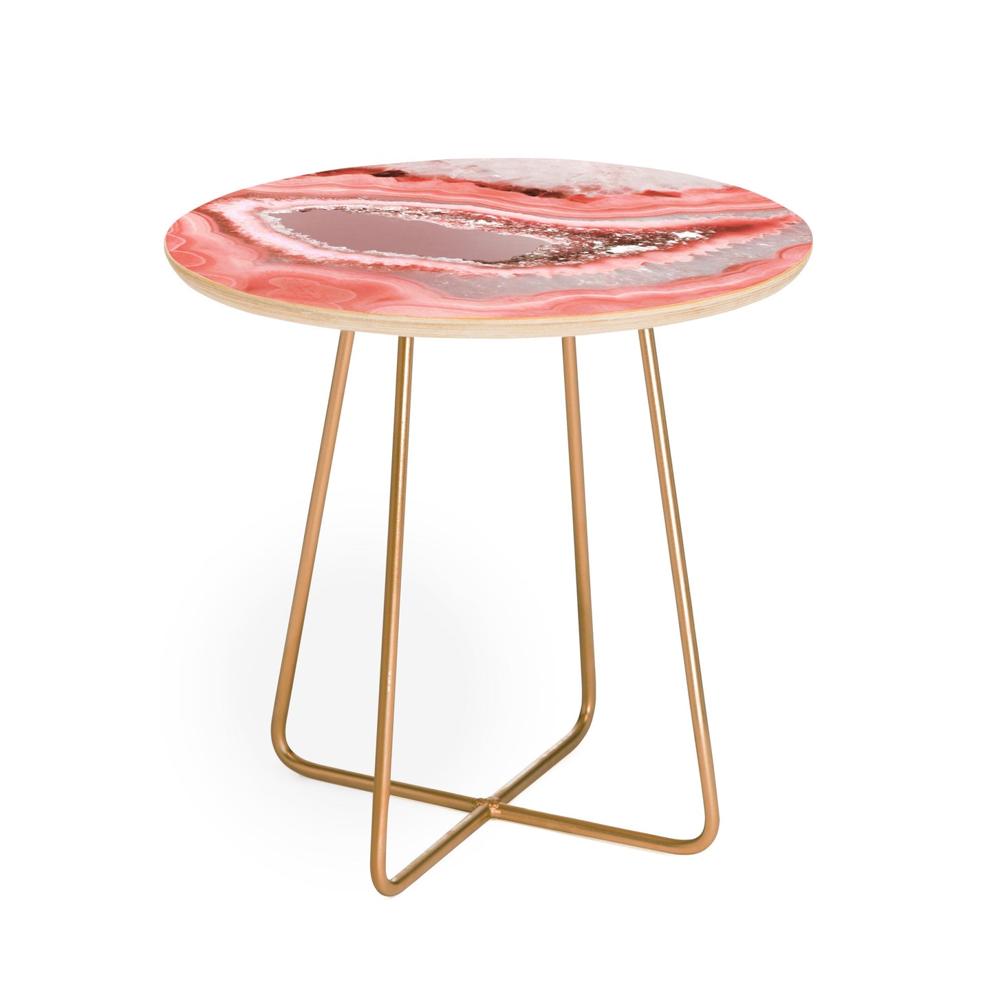 Emanuela Carratoni Coral Agate Round Side Table