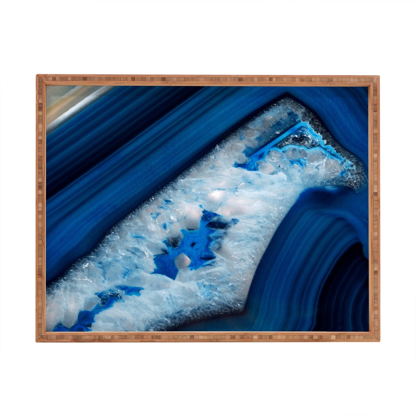 Emanuela Carratoni Deep Blue Agate Rectangular Tray