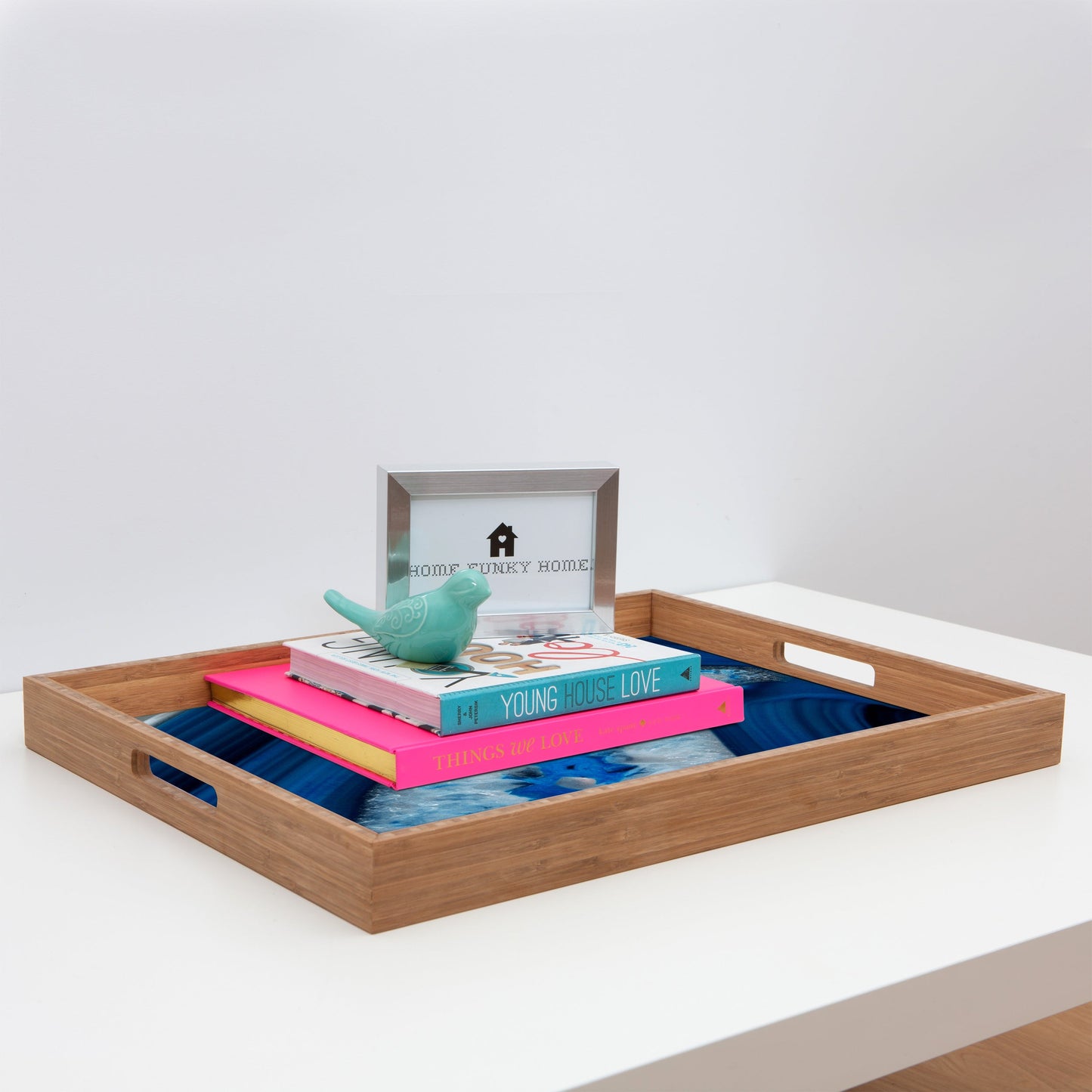 Emanuela Carratoni Deep Blue Agate Rectangular Tray