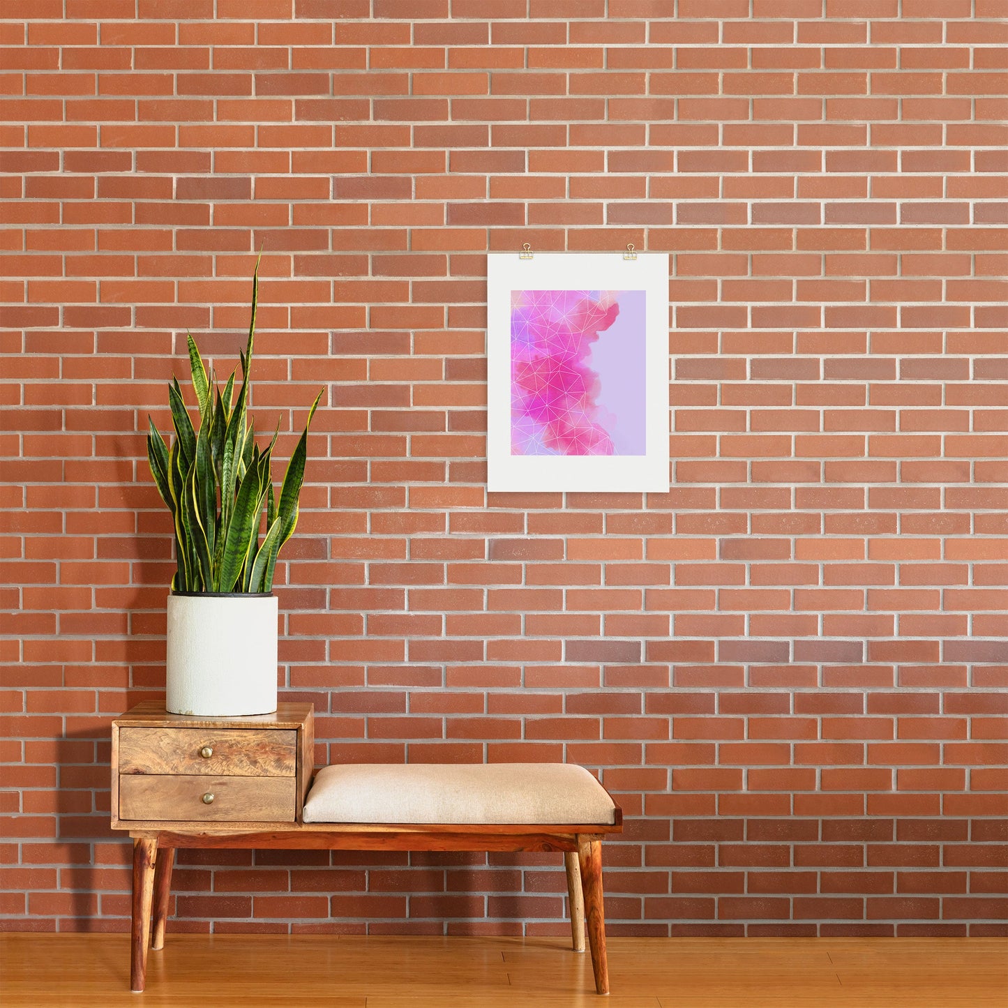 Emanuela Carratoni Geometric Pink Shadows Art Print
