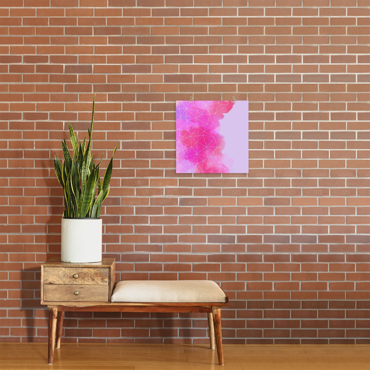 Emanuela Carratoni Geometric Pink Shadows Art Print
