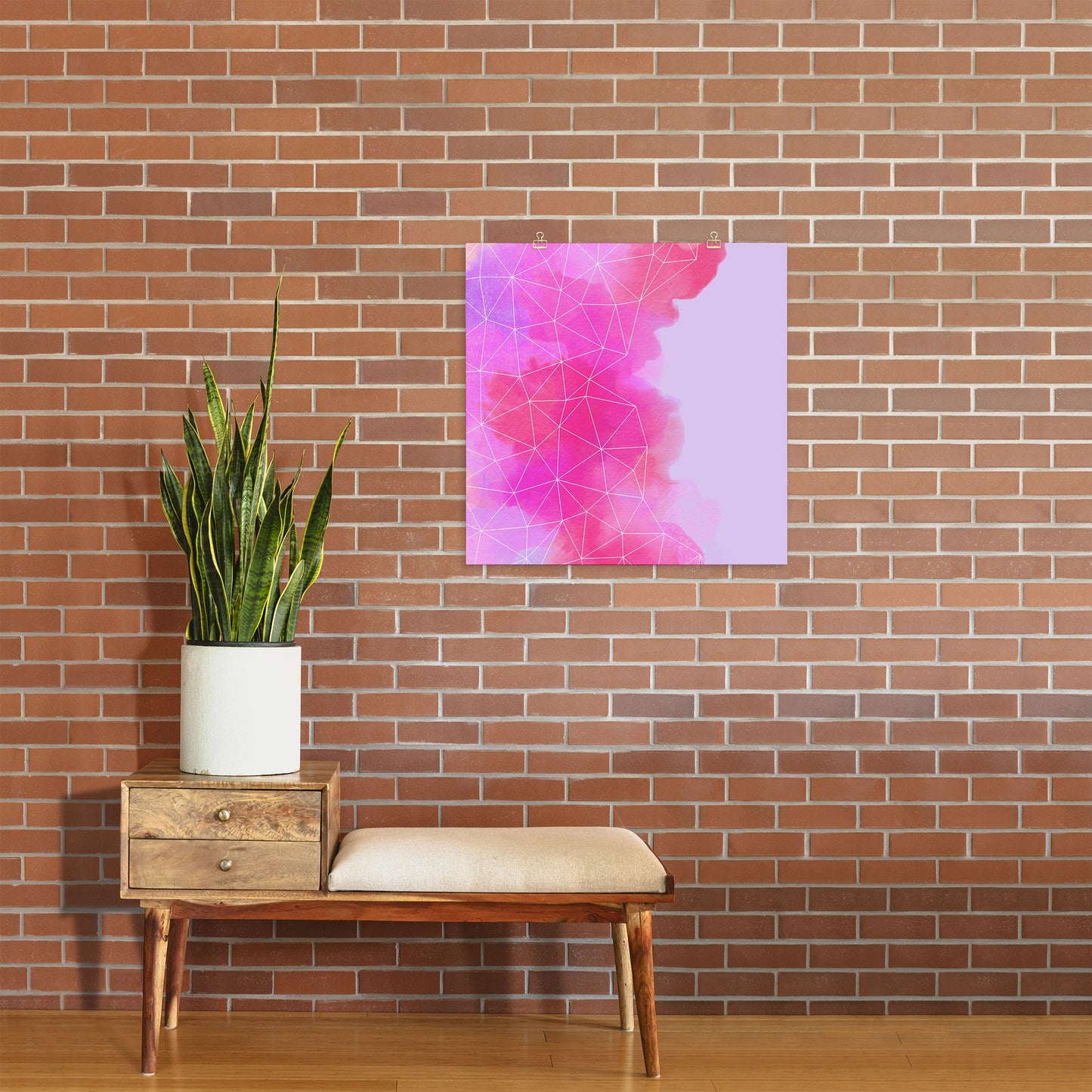 Emanuela Carratoni Geometric Pink Shadows Art Print