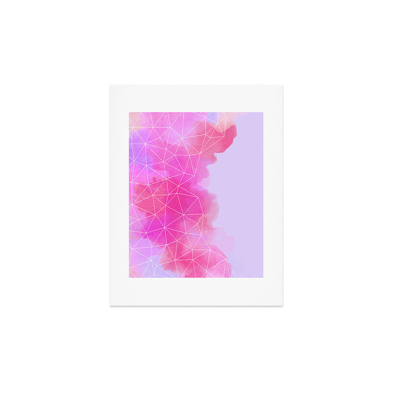 Emanuela Carratoni Geometric Pink Shadows Art Print