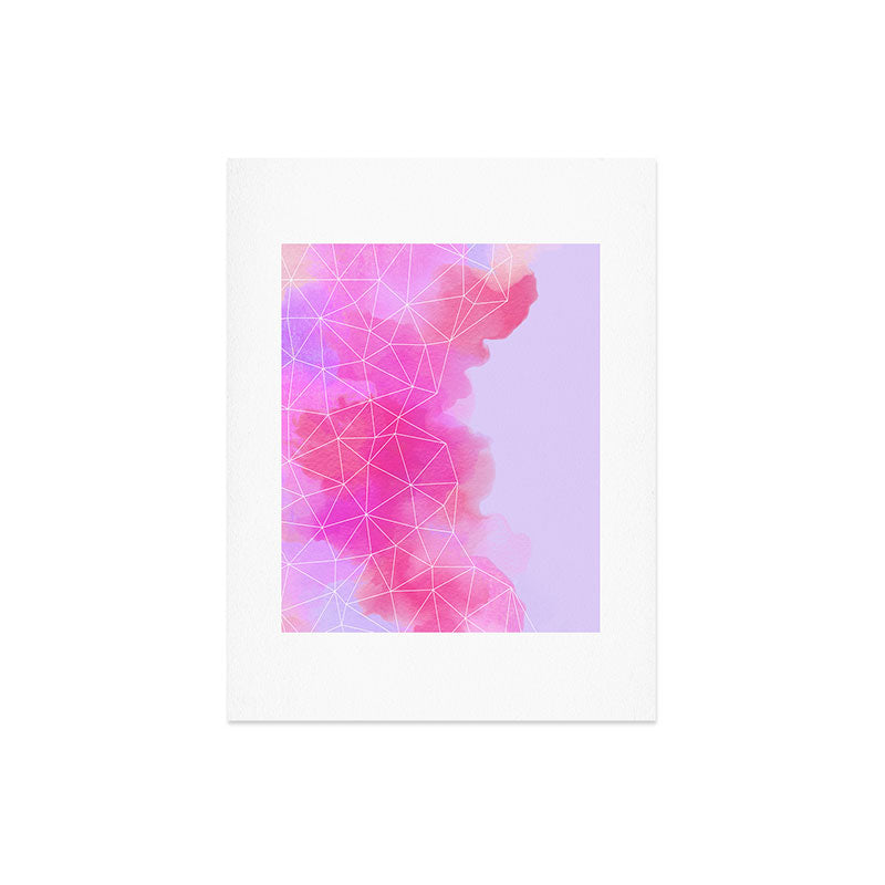 Emanuela Carratoni Geometric Pink Shadows Art Print