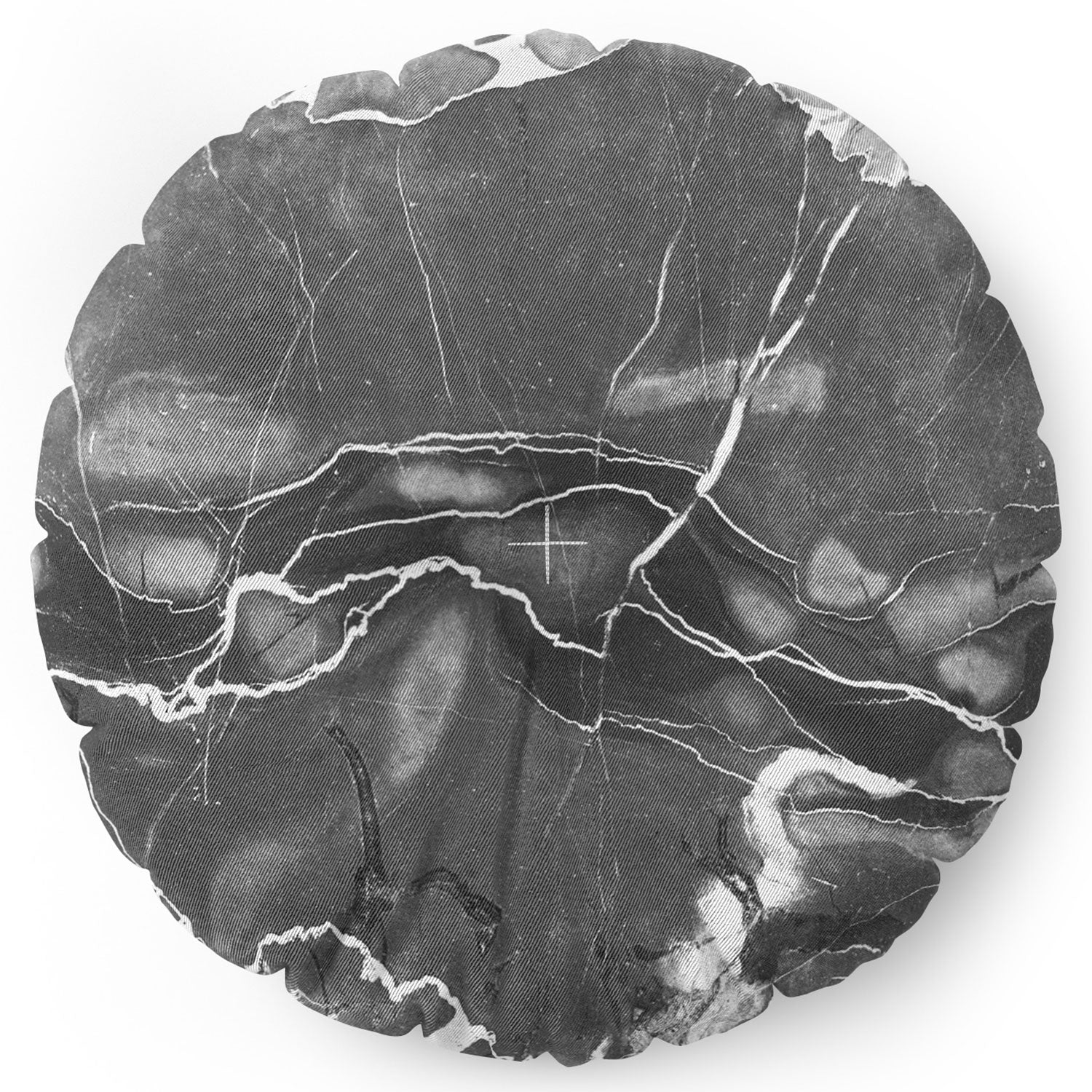 Emanuela Carratoni Grey Marble Floor Pillow Round