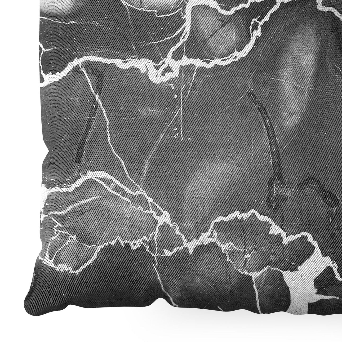 Emanuela Carratoni Grey Marble Floor Pillow Square
