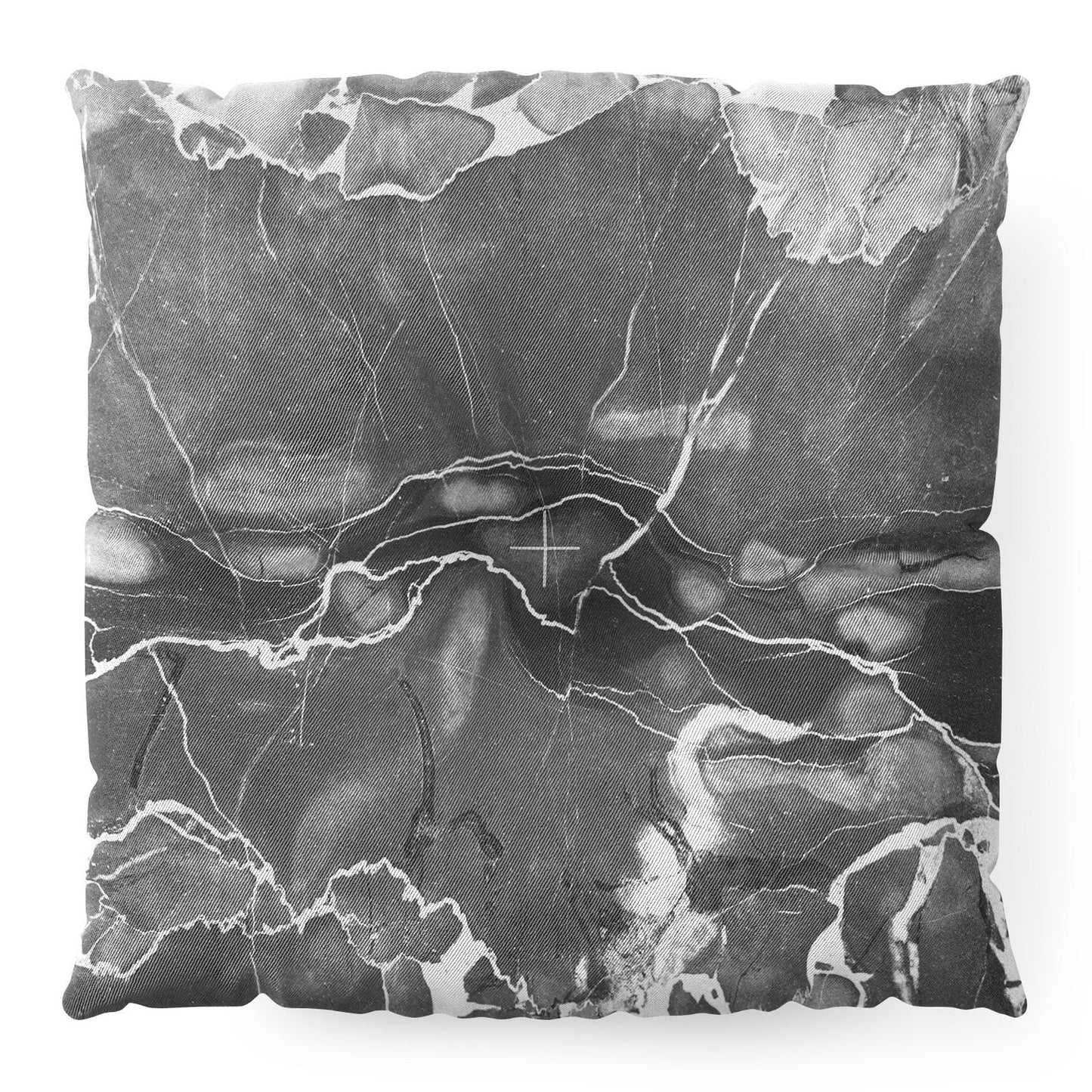 Emanuela Carratoni Grey Marble Floor Pillow Square