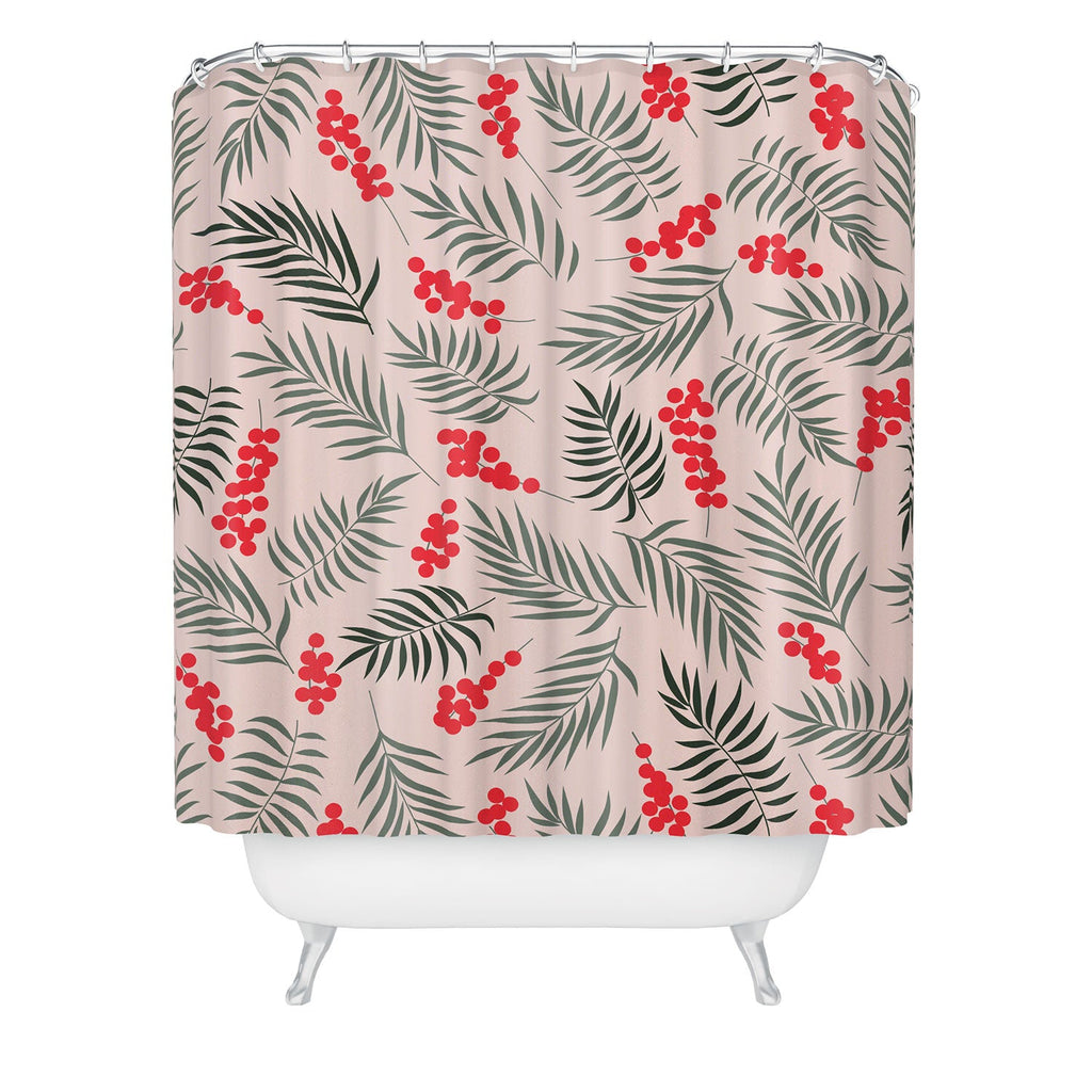 Emanuela Carratoni Holiday Mistletoe Shower Curtain