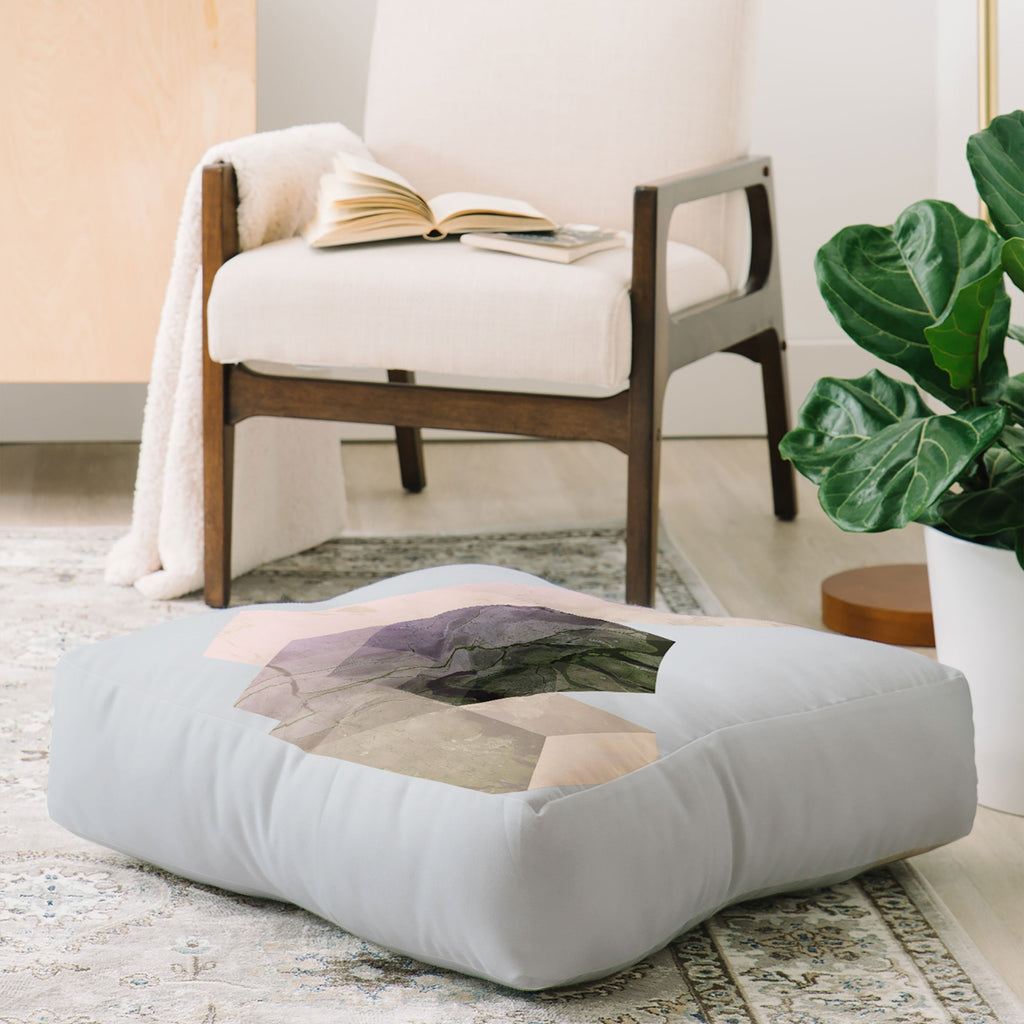 Emanuela Carratoni Marble Geometry Floor Pillow Square