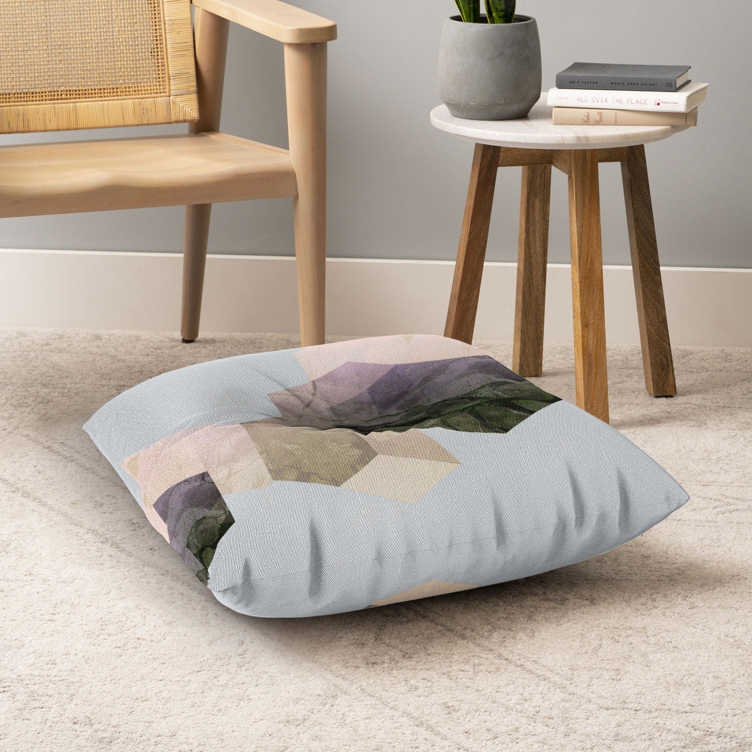 Emanuela Carratoni Marble Geometry Floor Pillow Square