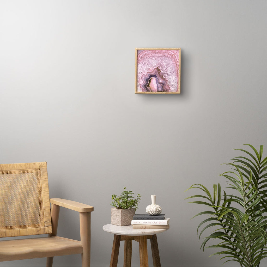 Emanuela Carratoni Pale Pink Agate Framed Wall Art