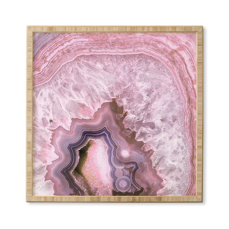 Emanuela Carratoni Pale Pink Agate Framed Wall Art