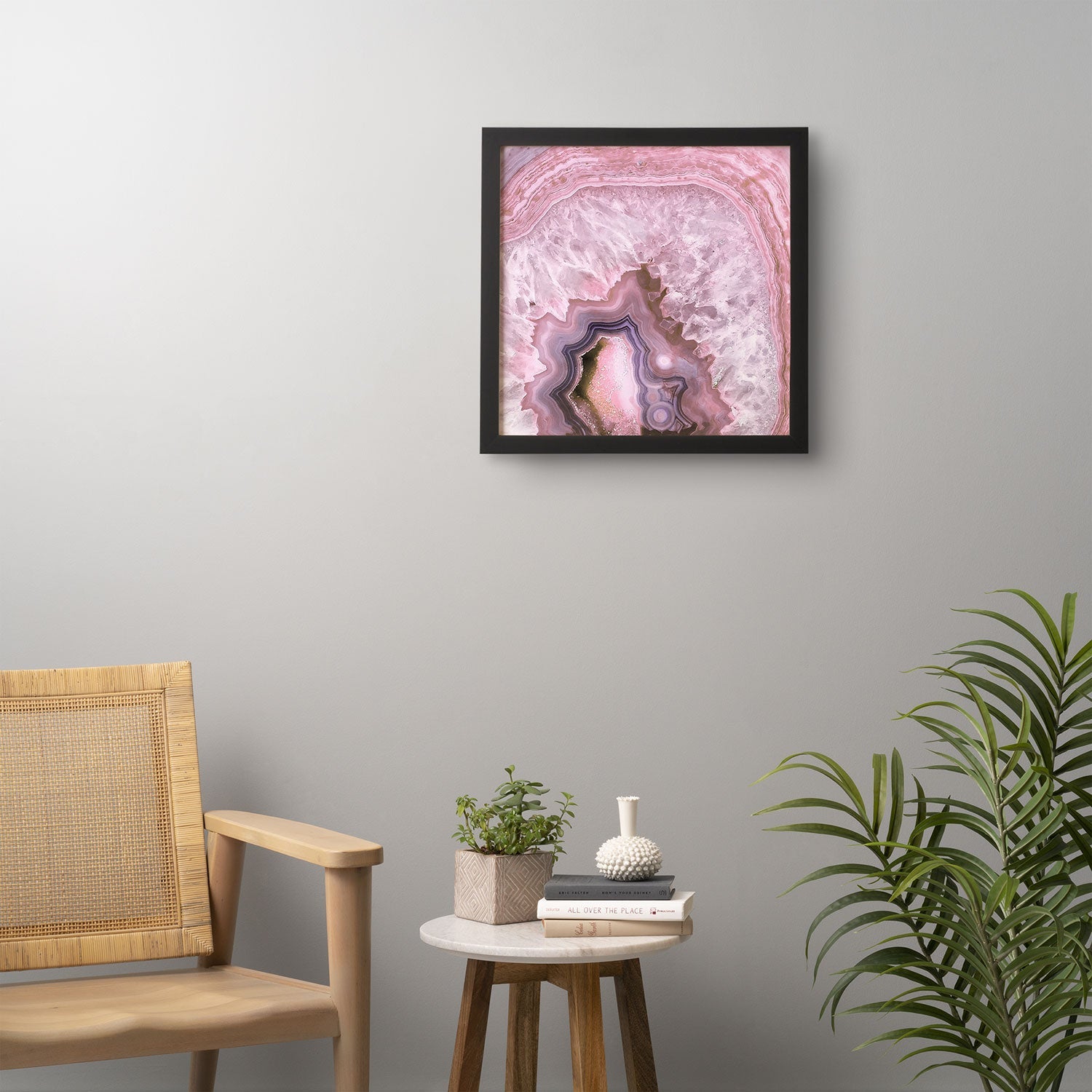 Emanuela Carratoni Pale Pink Agate Framed Wall Art