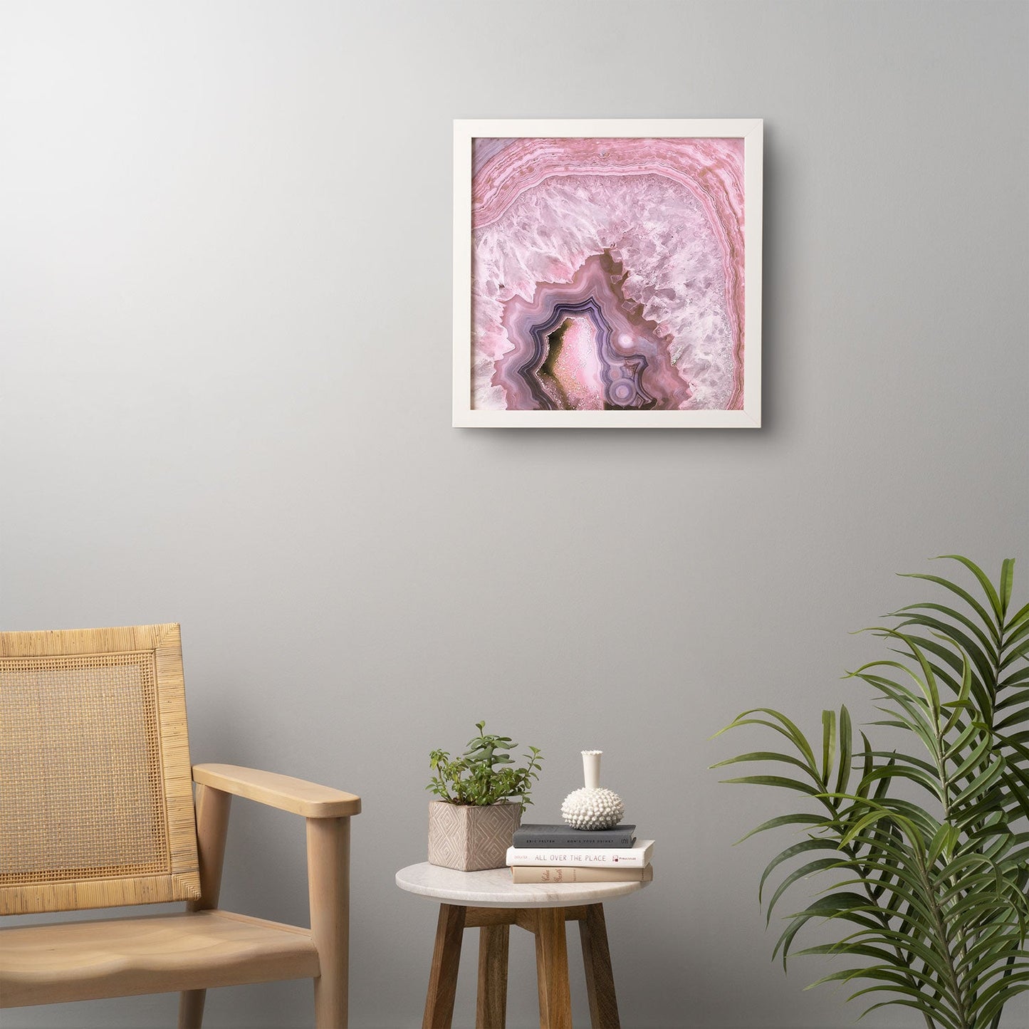 Emanuela Carratoni Pale Pink Agate Framed Wall Art