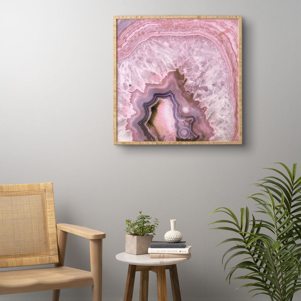 Emanuela Carratoni Pale Pink Agate Framed Wall Art